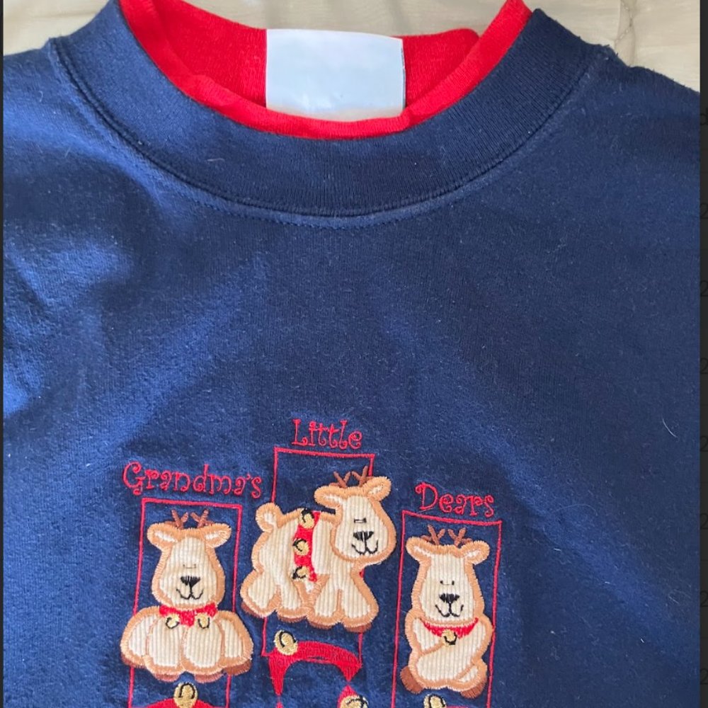 Vintage Navy Christmas Sweater